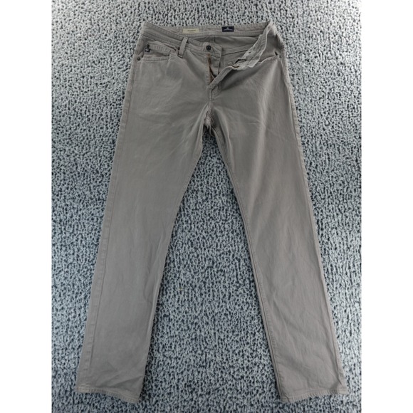 AG Adriano Goldschmied The Graduate Tailored Leg Gray Chinos Pants Mens 32x34